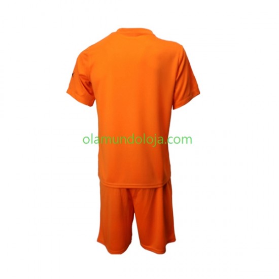 Camisola Uruguai Guarda-redes Criança Equipamento Segundo Copa do Mundo 2022 Manga Curta